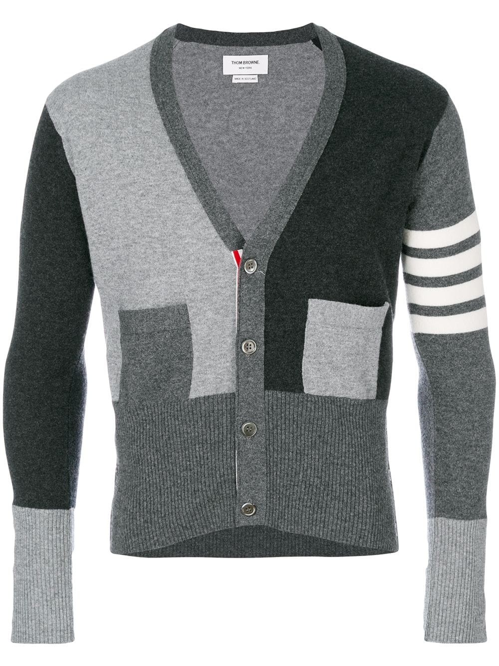 fitted waist v-neck cardigan - 1