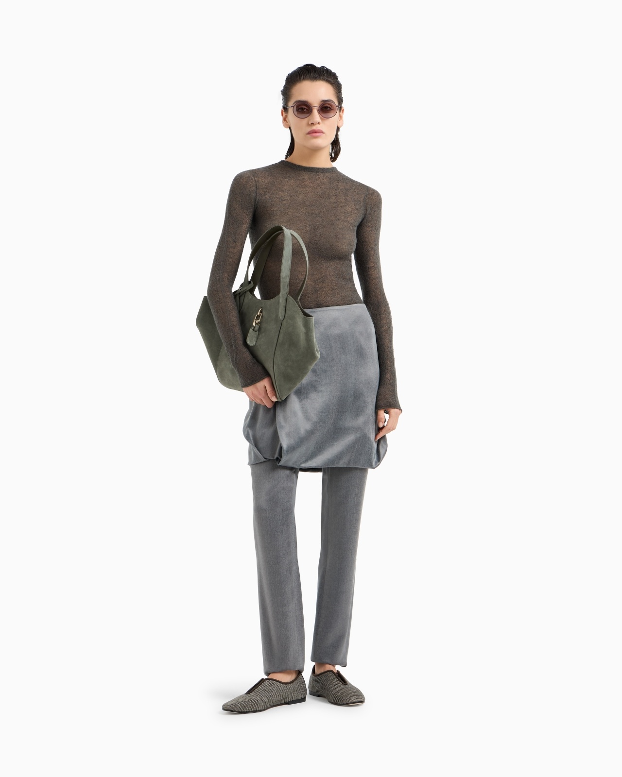 CASHMERE AND MOHAIR WOOL CREW-NECK JUMPER - 2