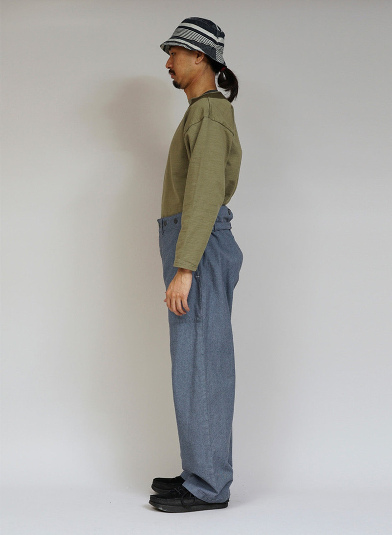 New Workwear Pant Broken Twill in Washed Blue 3