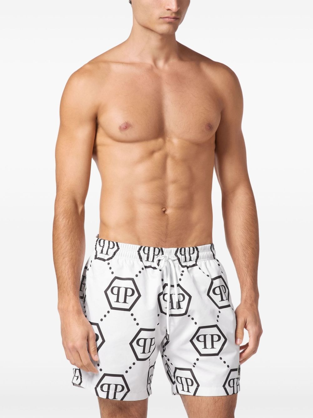 monogram pattern swim shorts - 3
