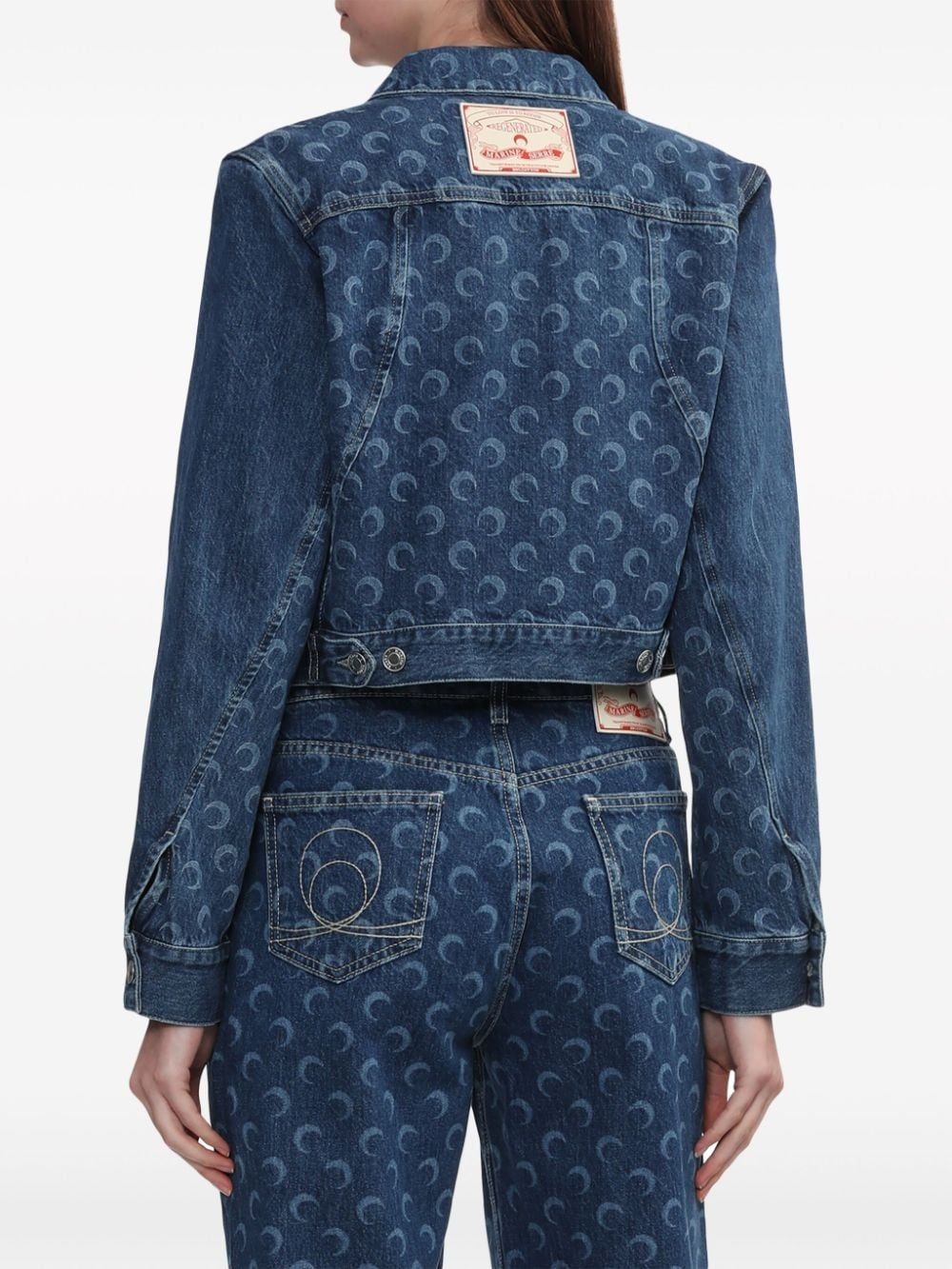 Deadstock Moonogram-pattern denim jacket - 4
