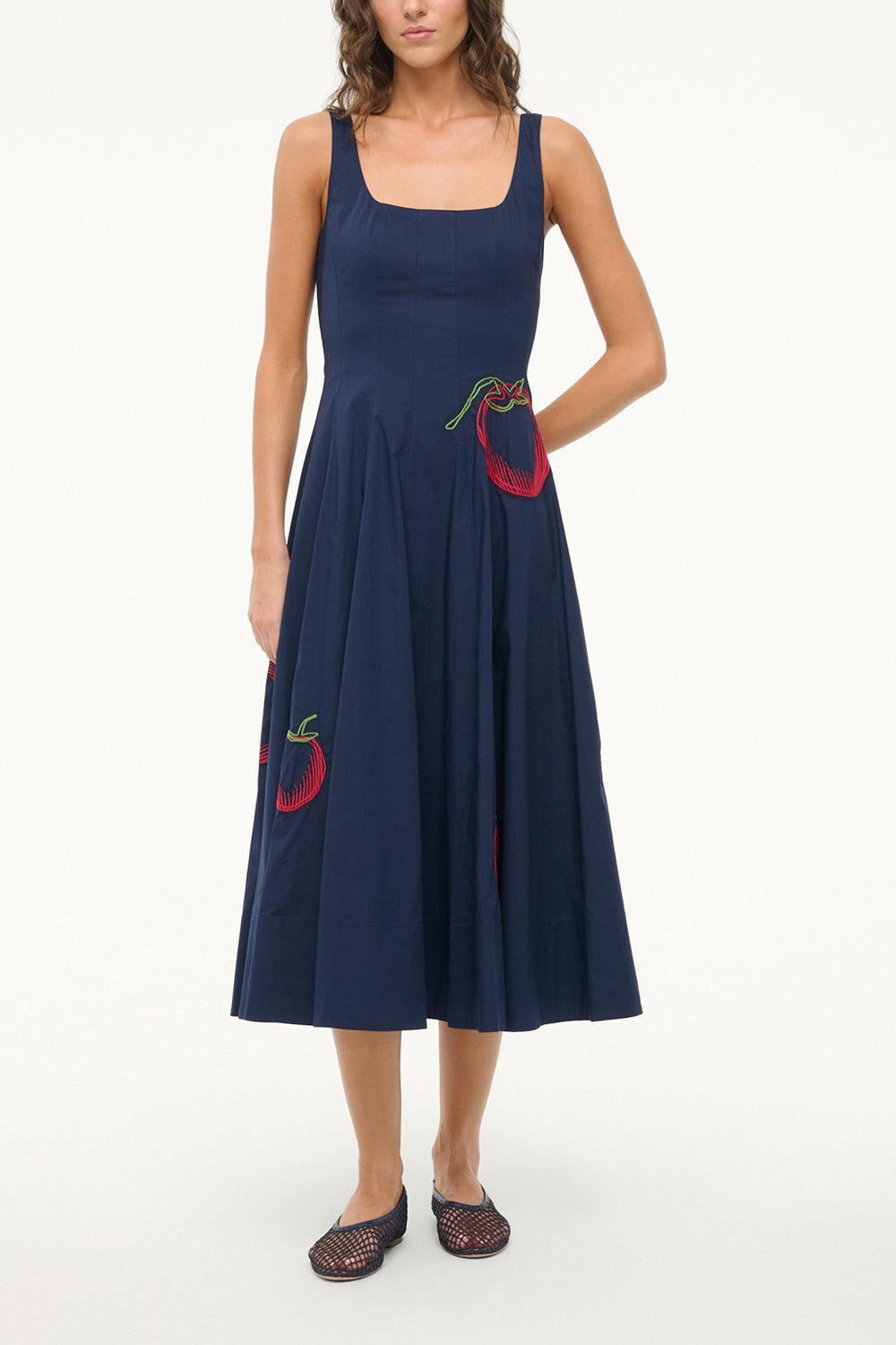 Wells Dress - Navy Roma - 2