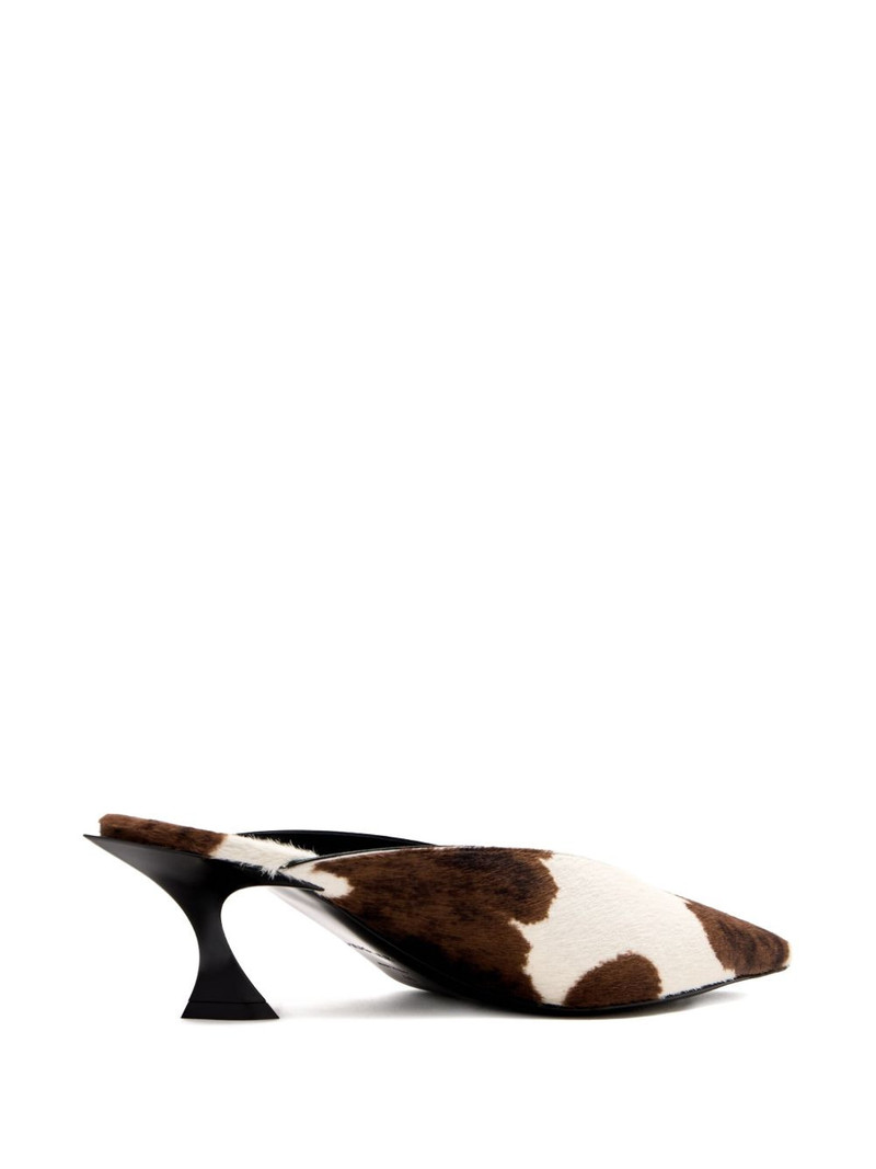 55 Fang cowhide pointed-toe mules 4
