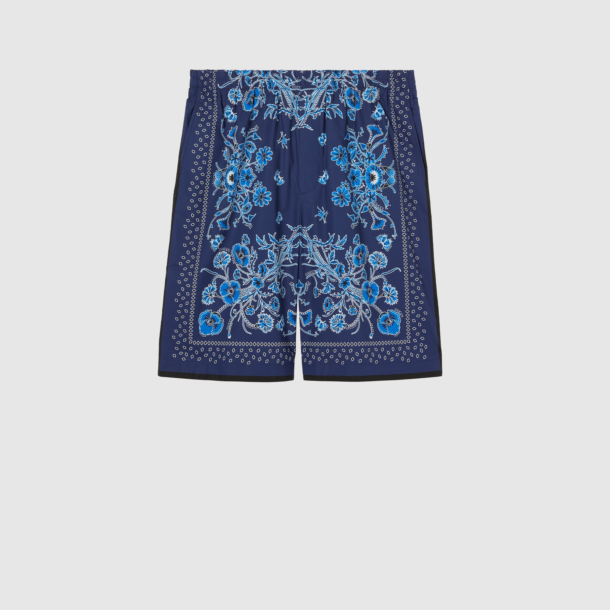 Printed cotton poplin shorts - 1