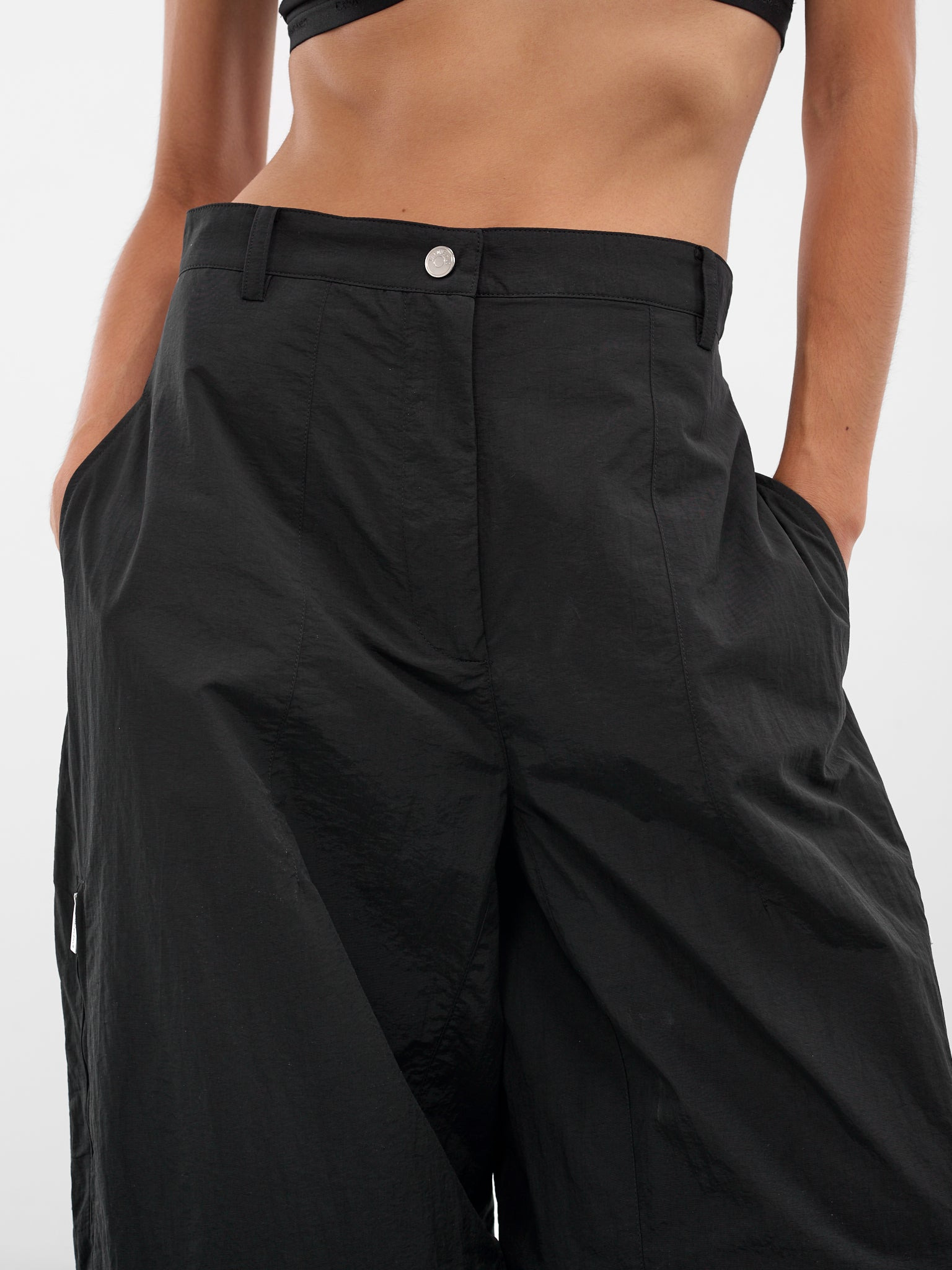 Black Ovalo Baggy Cargo Pants - 4