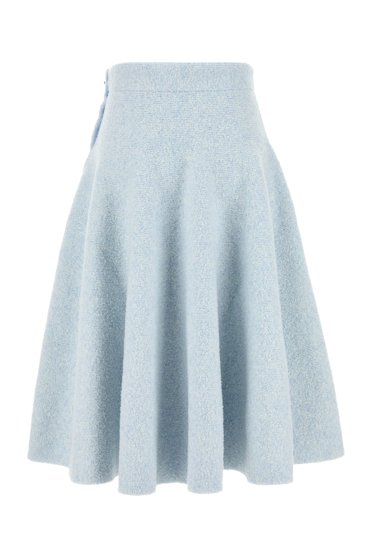 Bottega Veneta Women Pastel Light-Blue Stretch Cotton Blend Skirt - 2