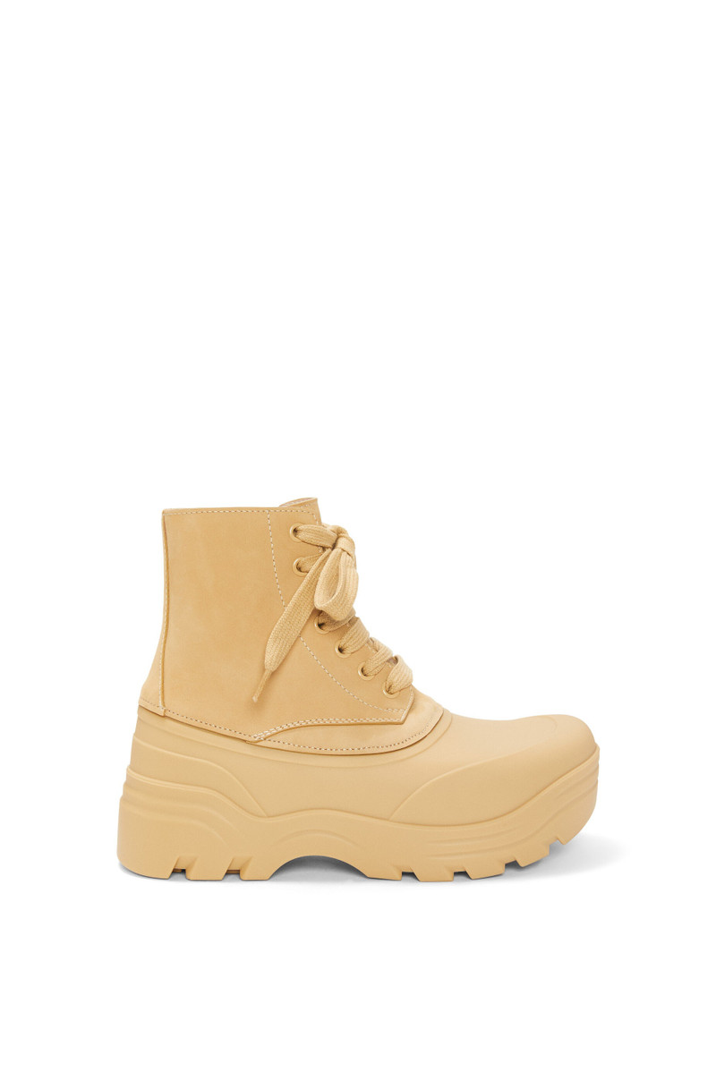 Field lace-up bootie in nubuck and rubber 1