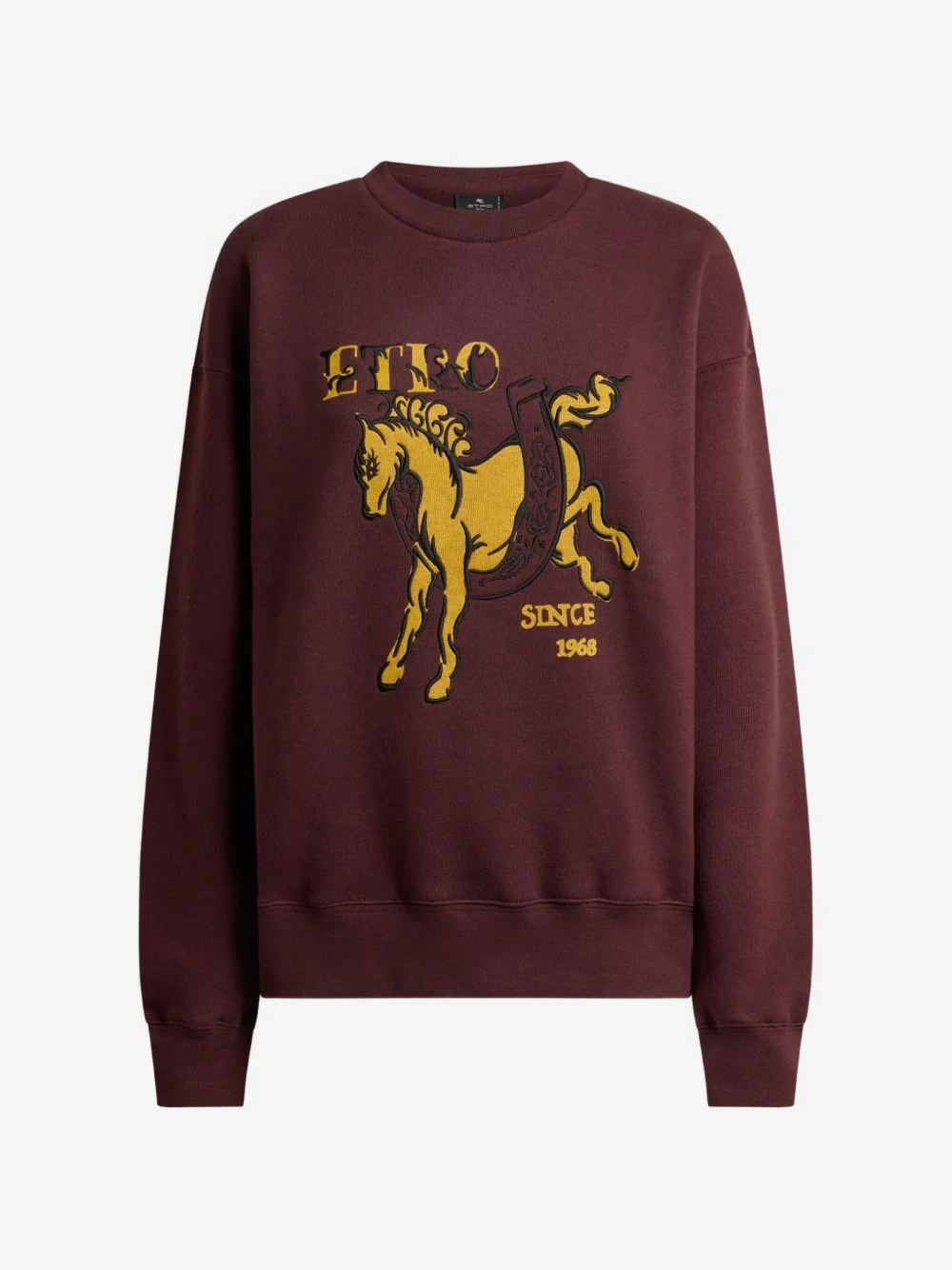 cotton sweatshirt with Pegaso print and logo - 1