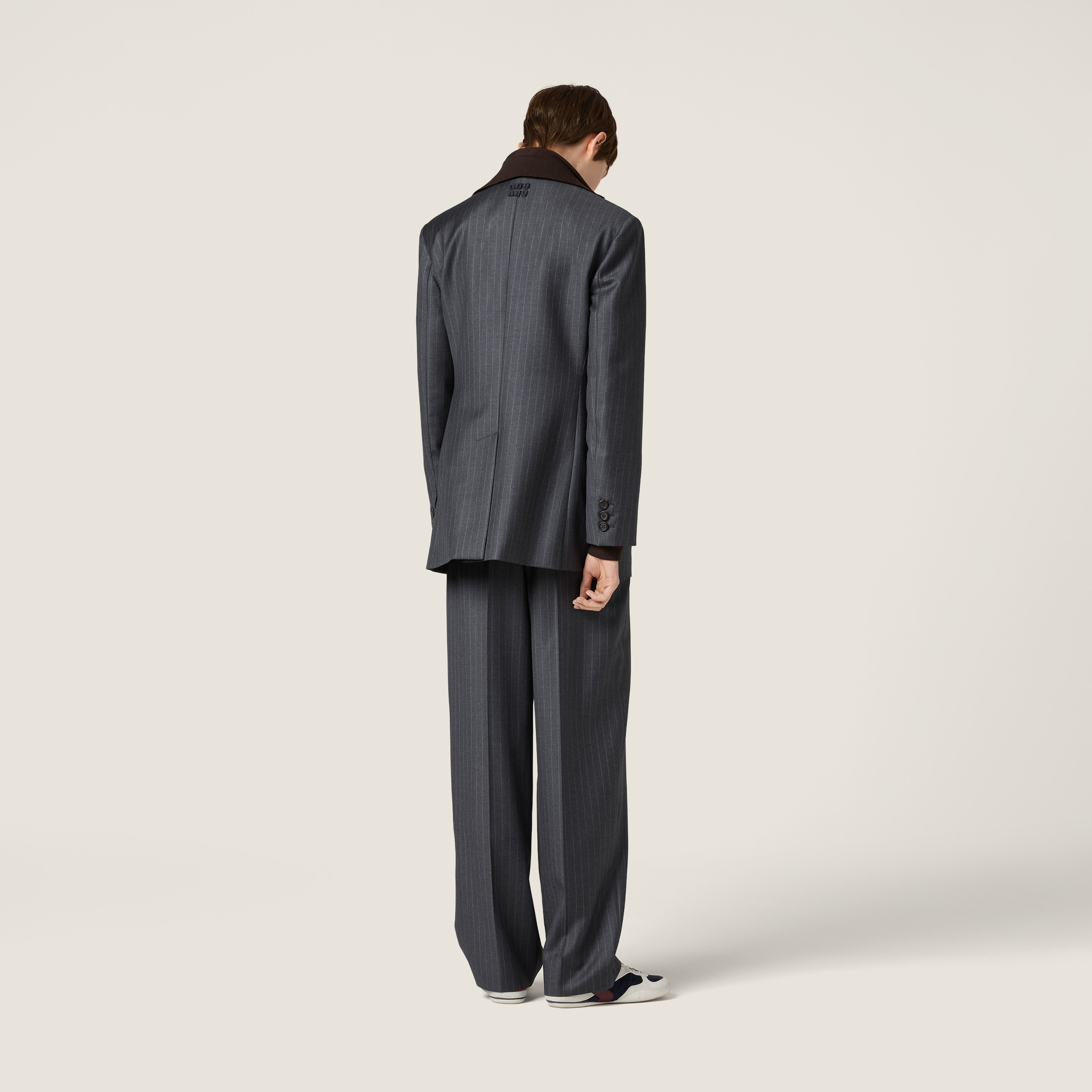 Single-breasted pinstripe jacket - 3