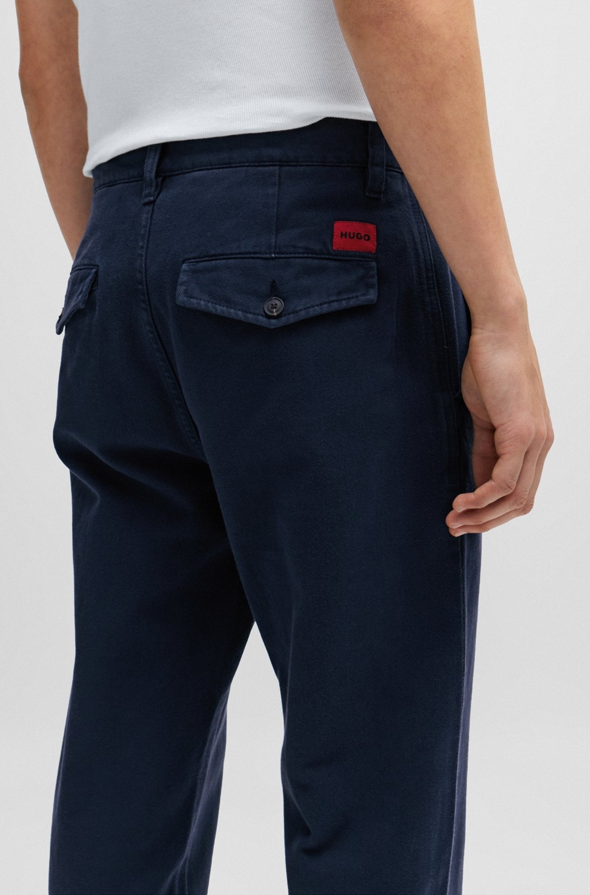 TAPERED-FIT CHINOS IN COTTON GABARDINE - 5