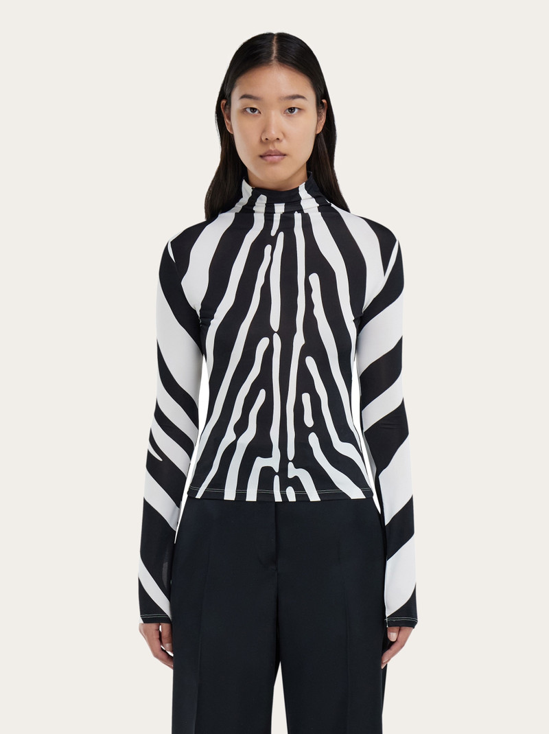 FERRAGAMO Stretch jersey turtleneck outlook