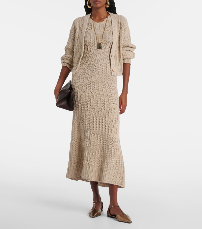 Max Mara Uccio linen and cotton maxi dress outlook
