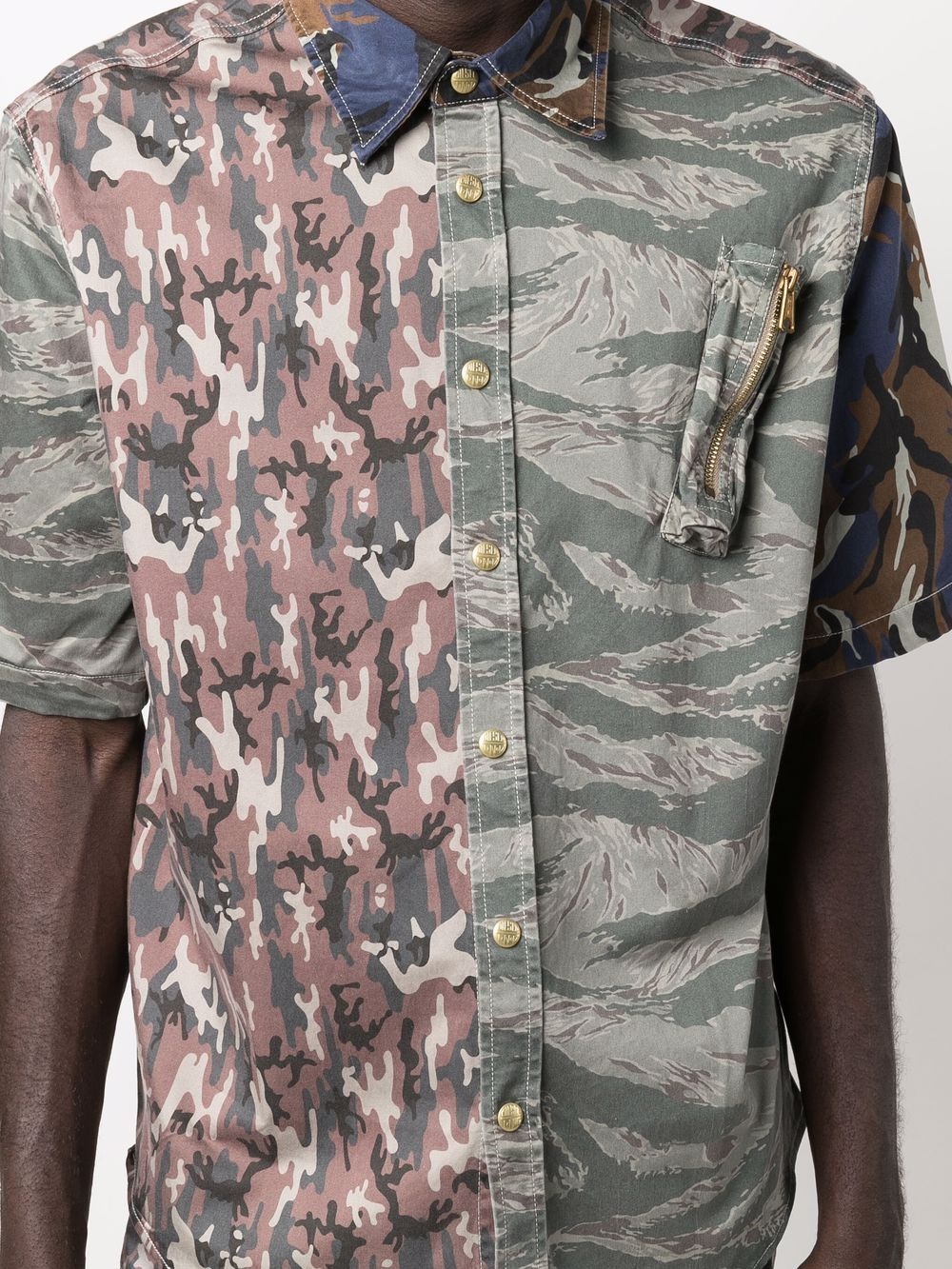 camouflage-print short-sleeved shirt - 5