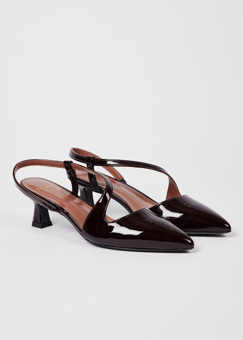 Women's Burgundy 'Cloudy' Patent Leather Heels 3