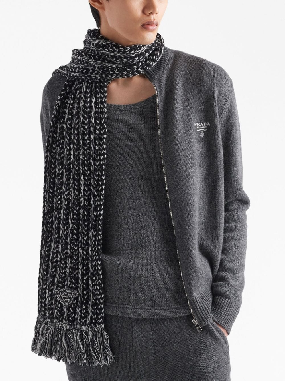 logo-embroidered cashmere sweatshirt - 5