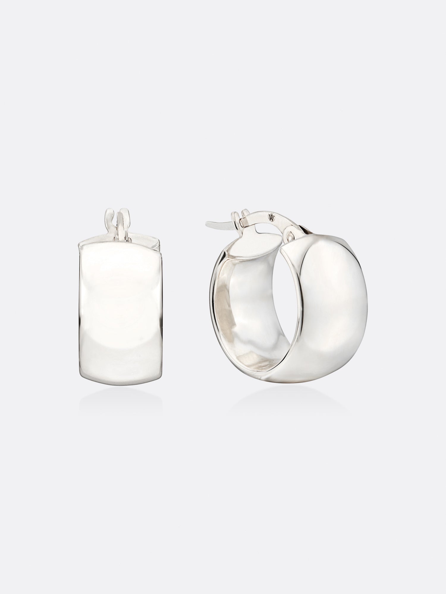 Icons White Gold Mini Hoop Earrings - 1
