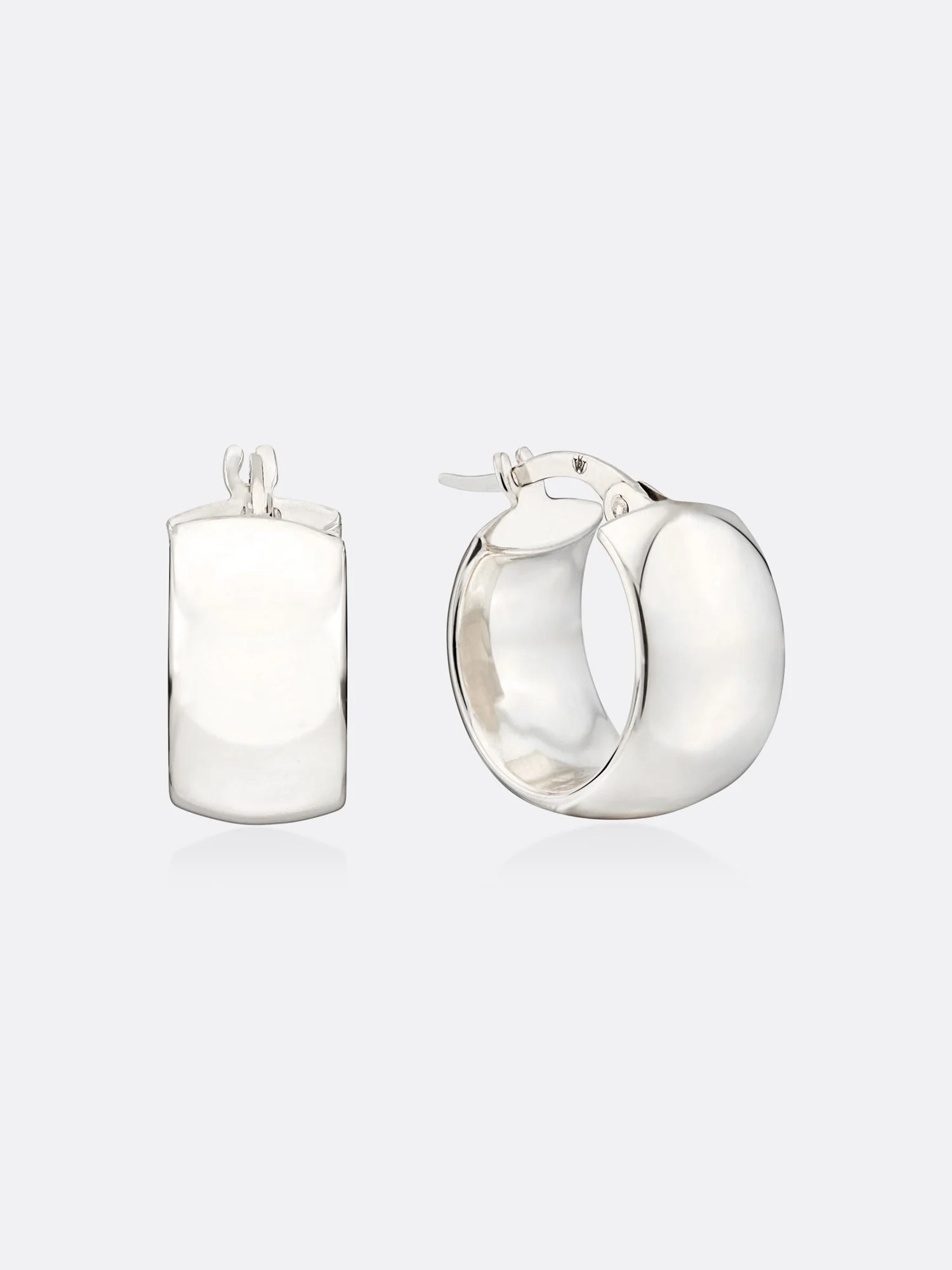 Icons White Gold Mini Hoop Earrings - 1