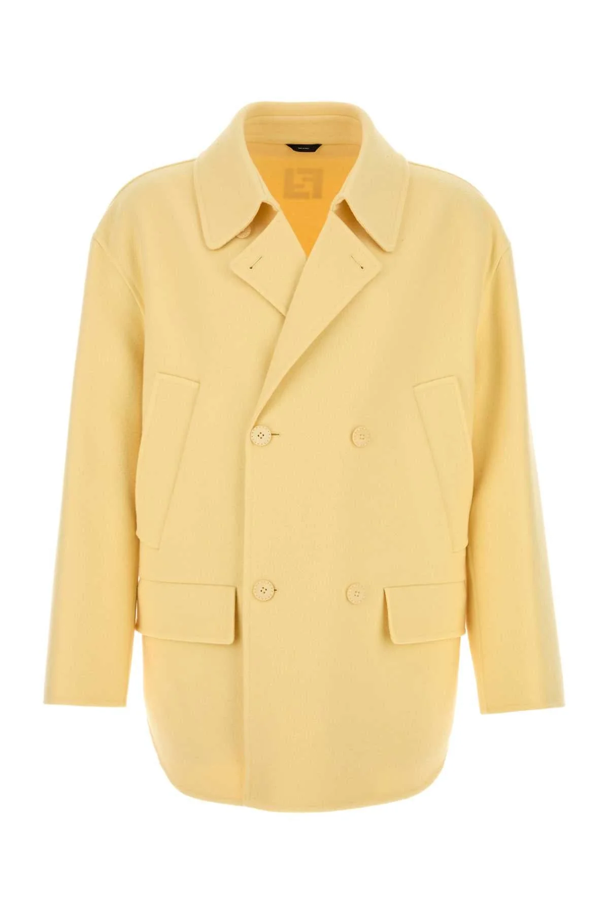 Fendi Men Yellow Flannel Blazer - 1
