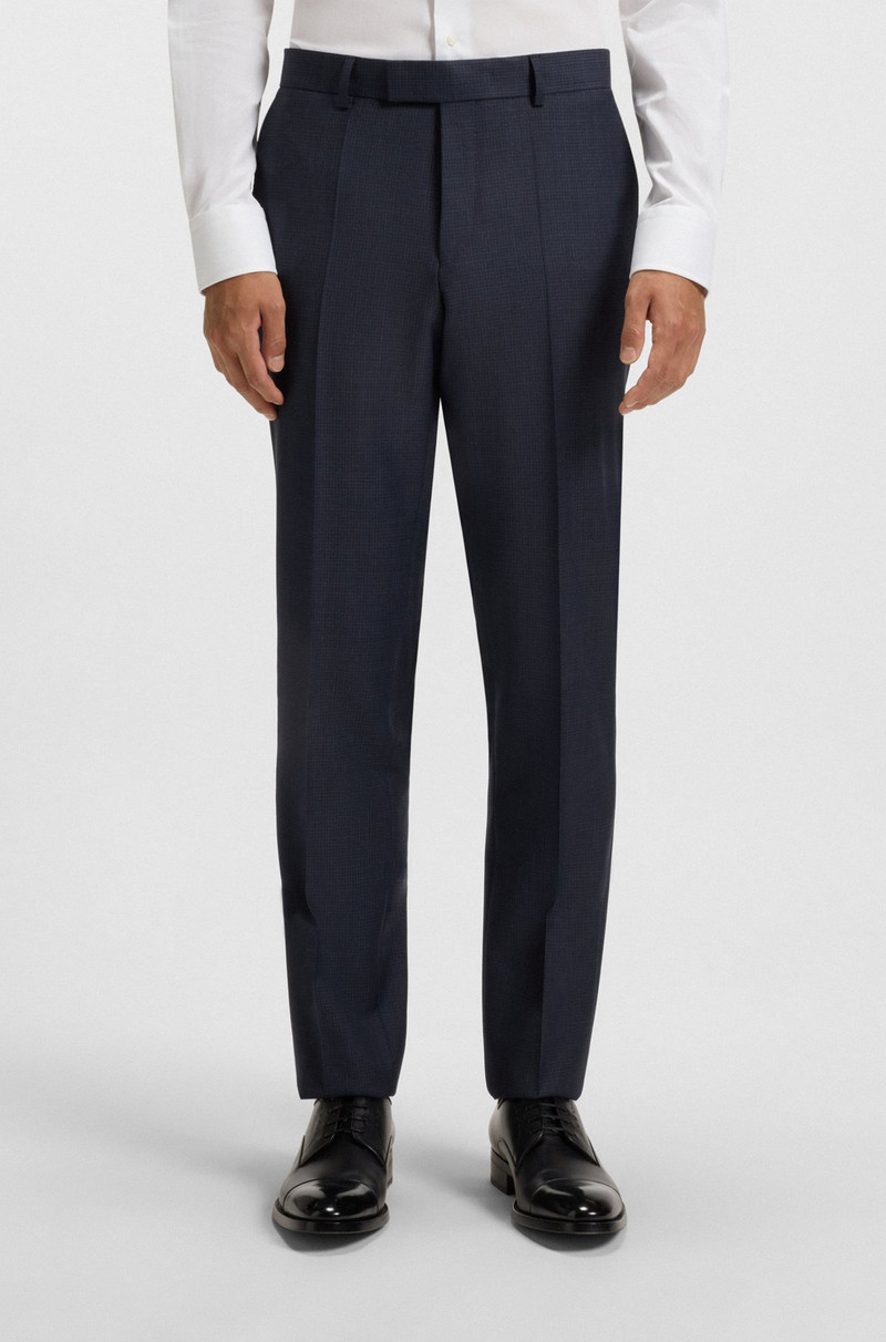 TWO-PIECE SLIM-FIT SUIT IN PATTERNED VIRGIN WOOL 6