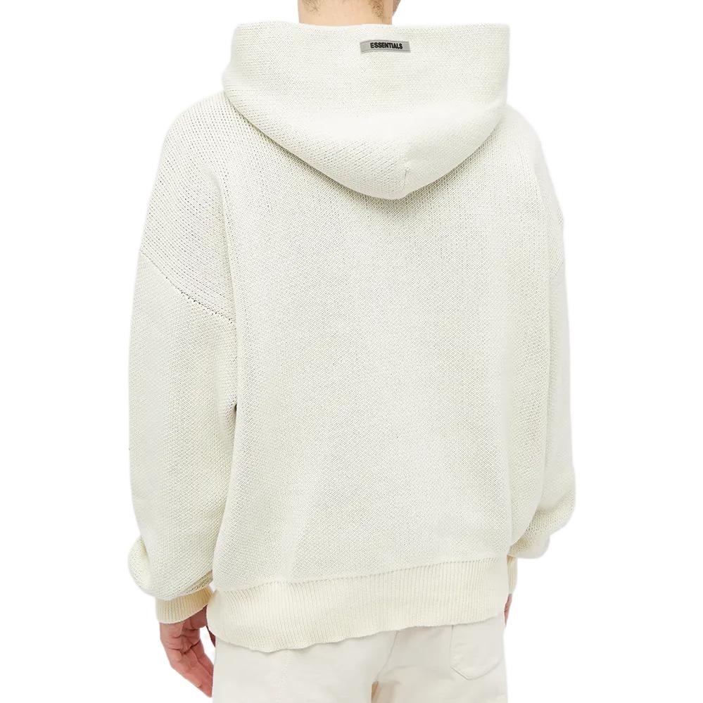 Fear of God Essentials FW21 Knit Logo Hoodie 'Buttercream' FOG-FW21-1229 - 5