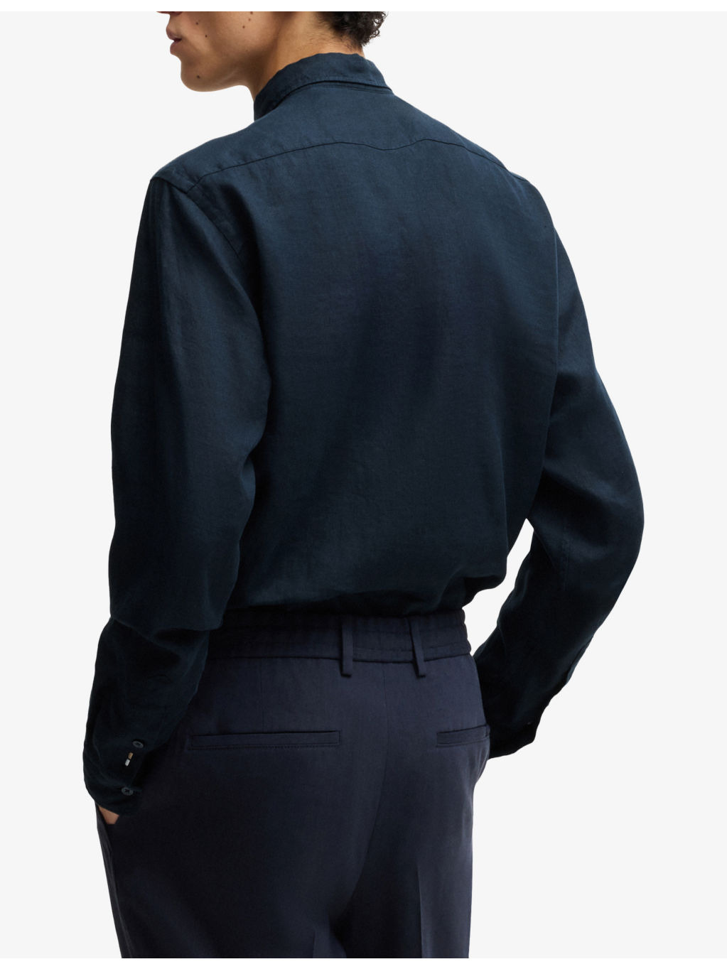 Stand-Collar Slim-Fit Stretch-Cotton Shirt - 4