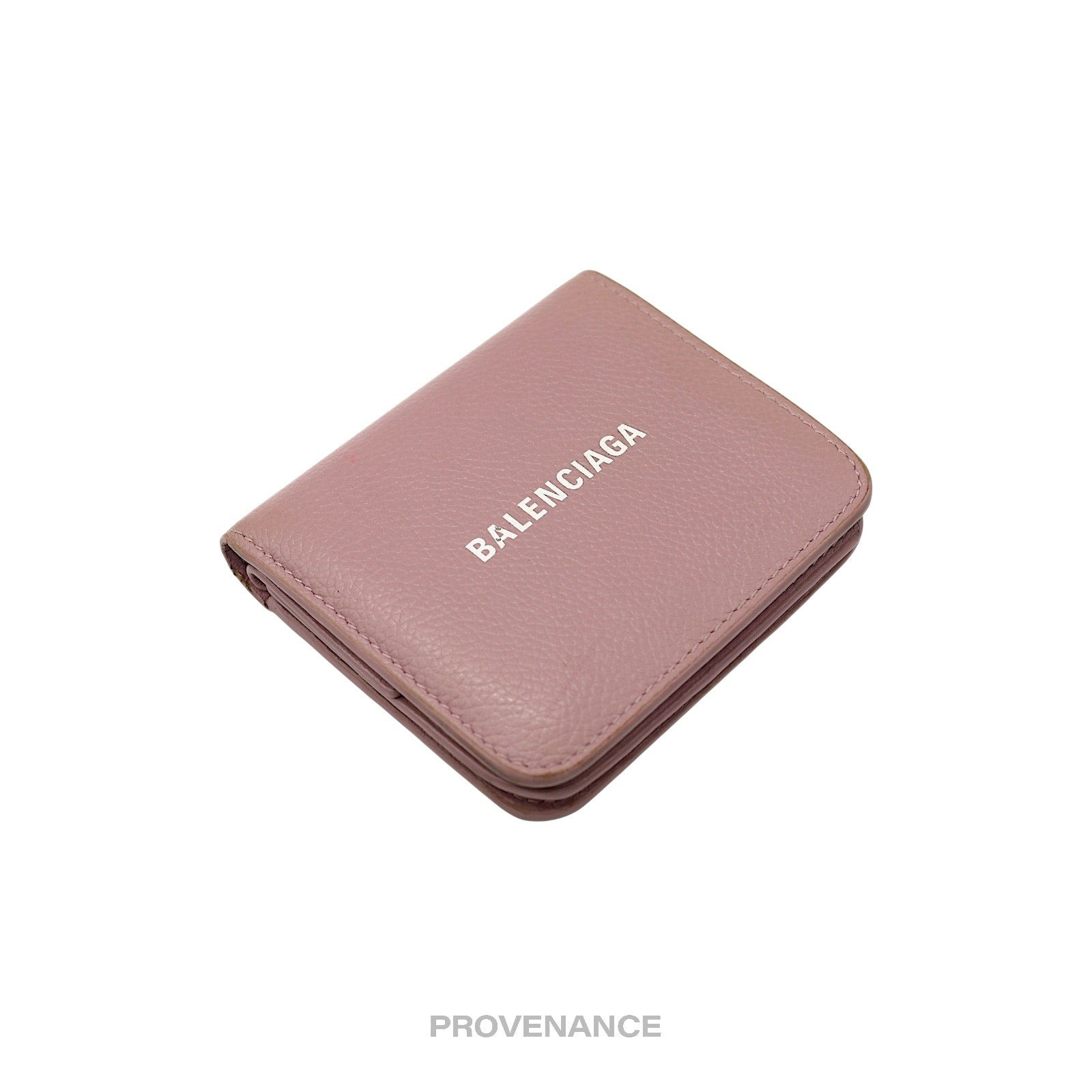 Balenciaga Logo Snap Wallet - Powder Pink Leather - 4