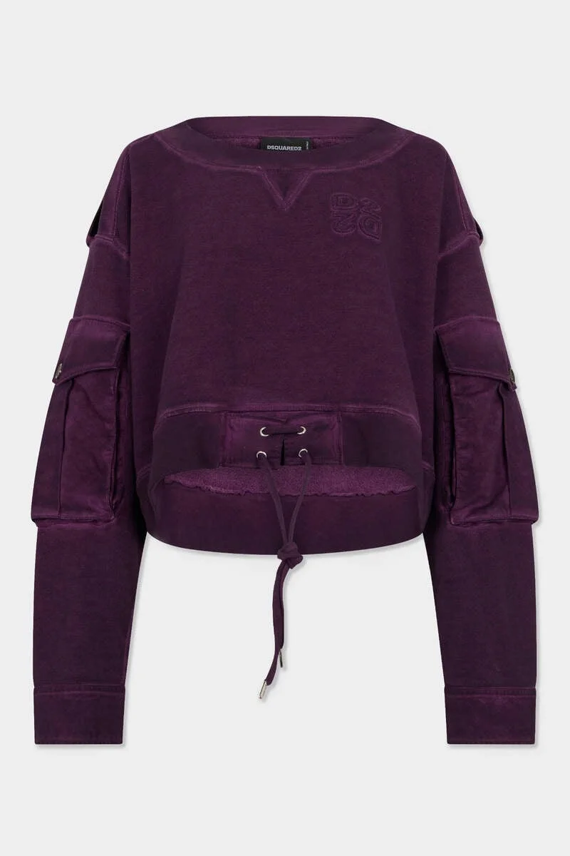 D2 UPSIDE DOWN SUPERNEGATIVE DYED CREWNECK - 1