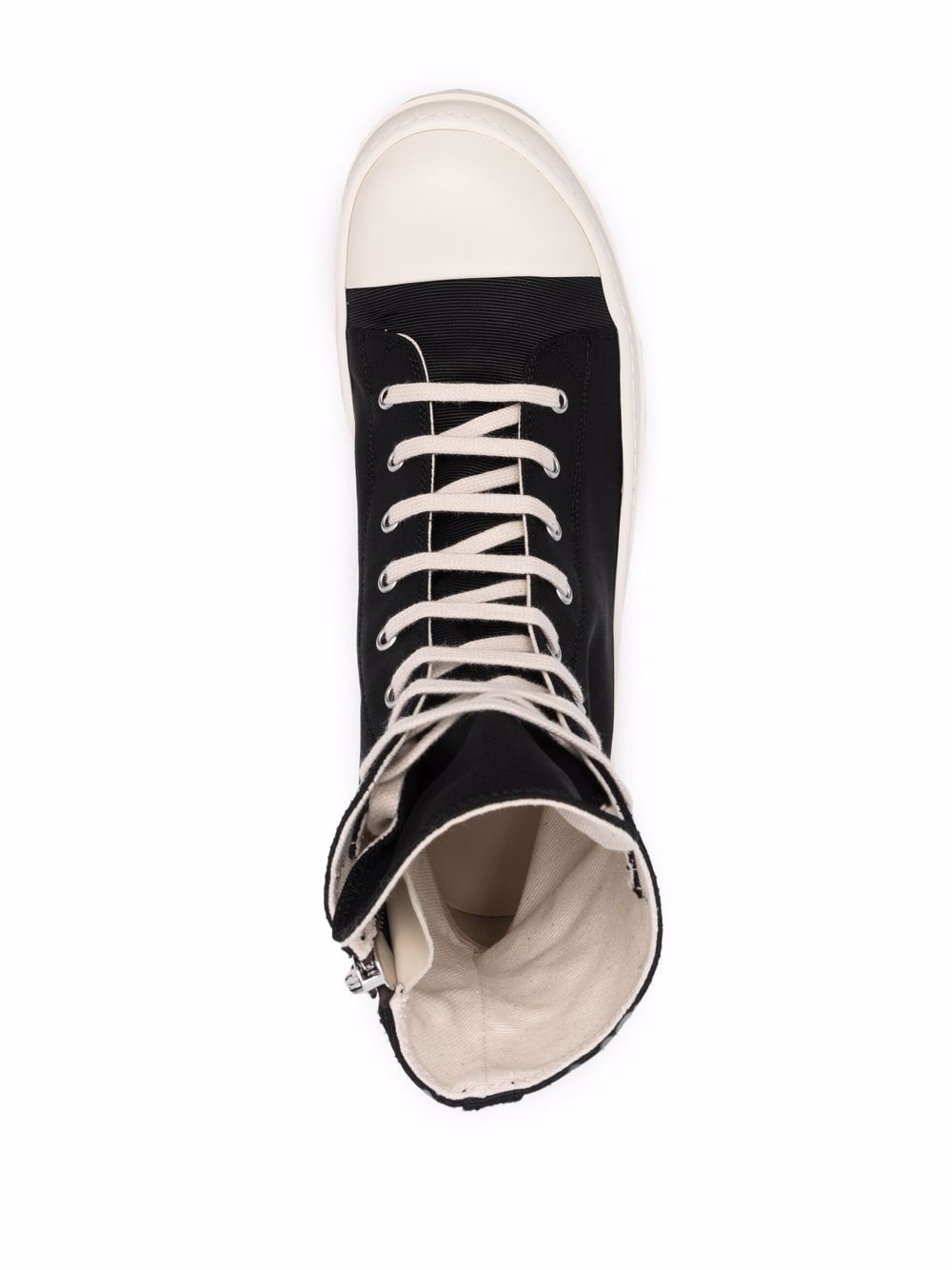 high-top canvas sneakers - 4