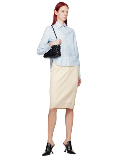 Bottega Veneta Off-White Ribbed Midi Skirt outlook