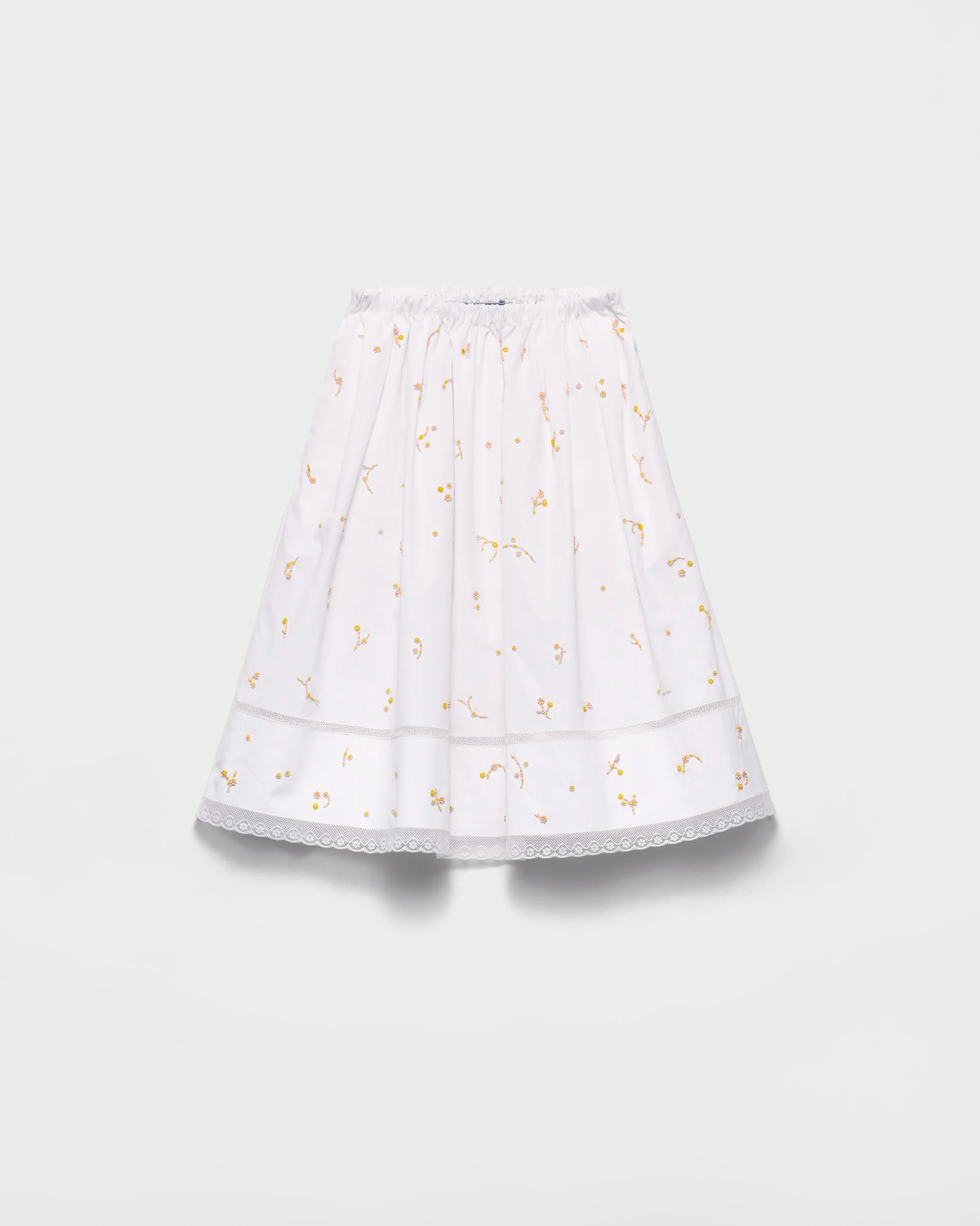 Embroidered poplin skirt - 1