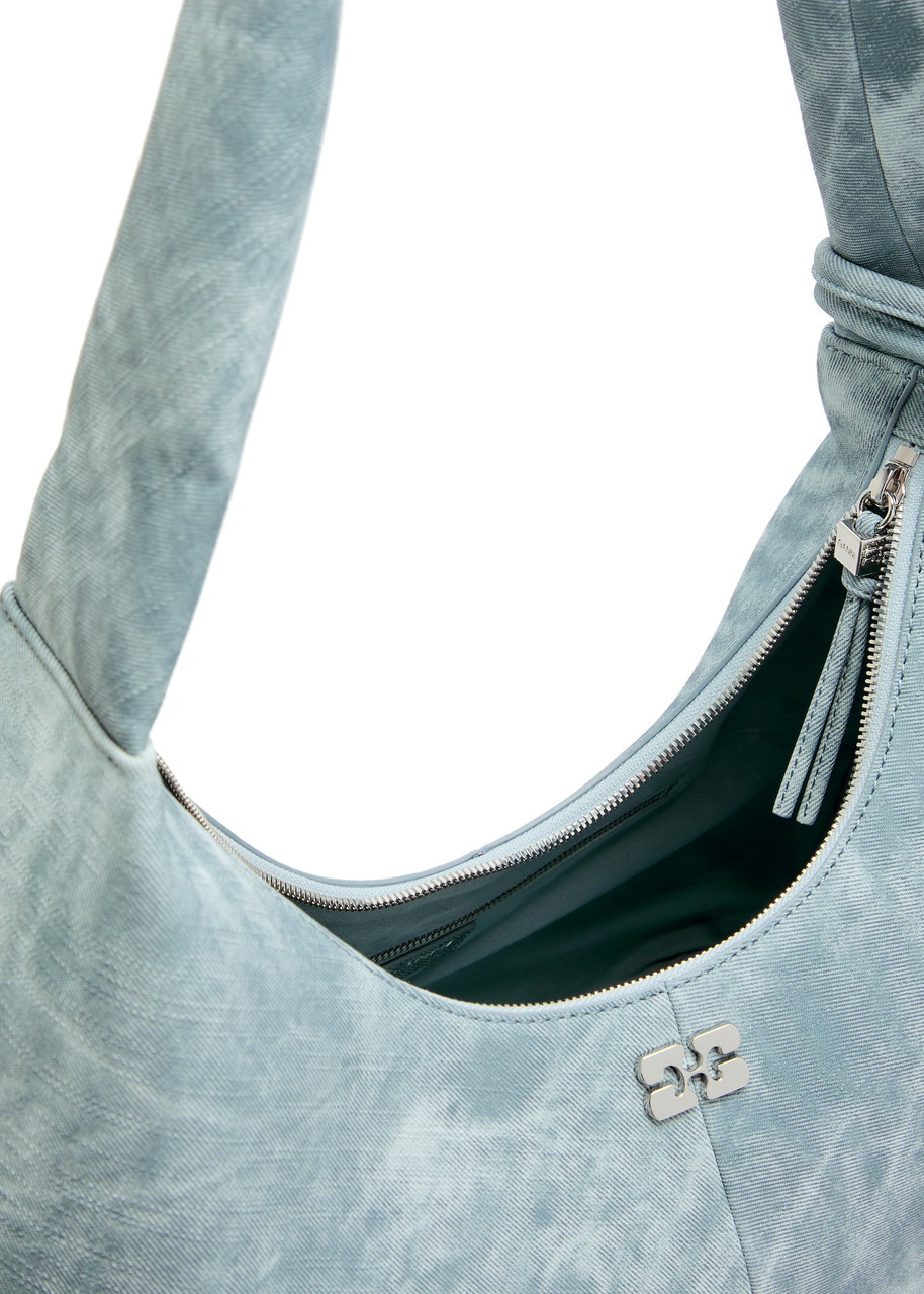 Ganni Medium Bleached Faux Leather Hobo bag - 4
