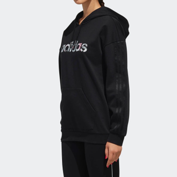 (WMNS) adidas neo Casual Sports Pullover Black DZ7595 - 5