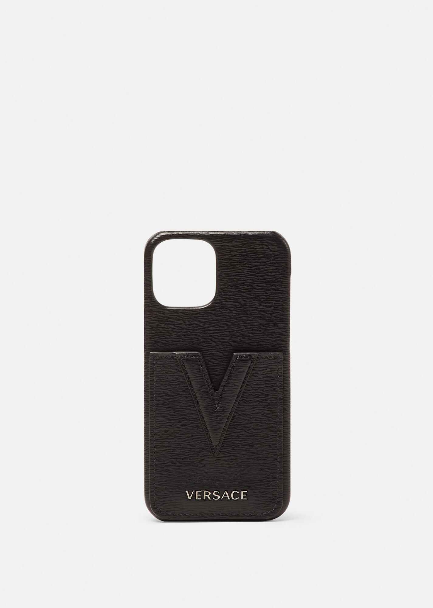 V Leather Phone Case iPhone 12 - 1
