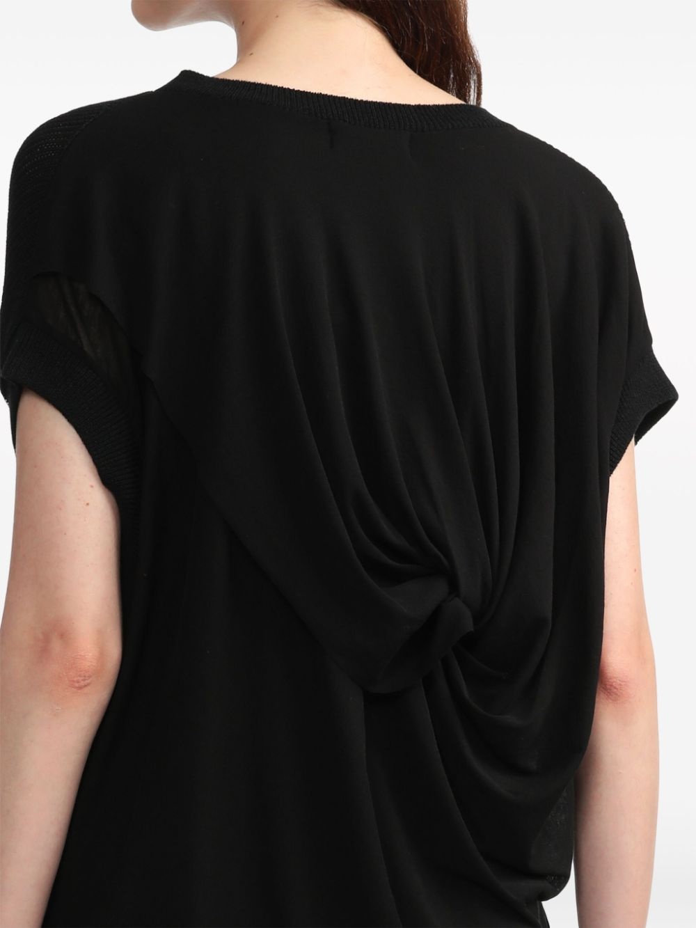 ruched-detailing cotton-blend top - 5