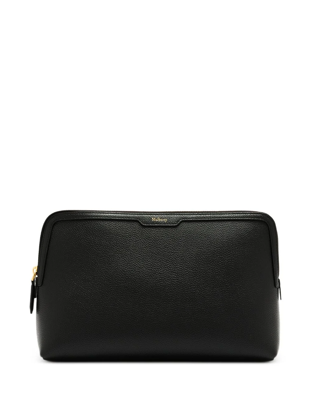 grained leather wash bag - 1