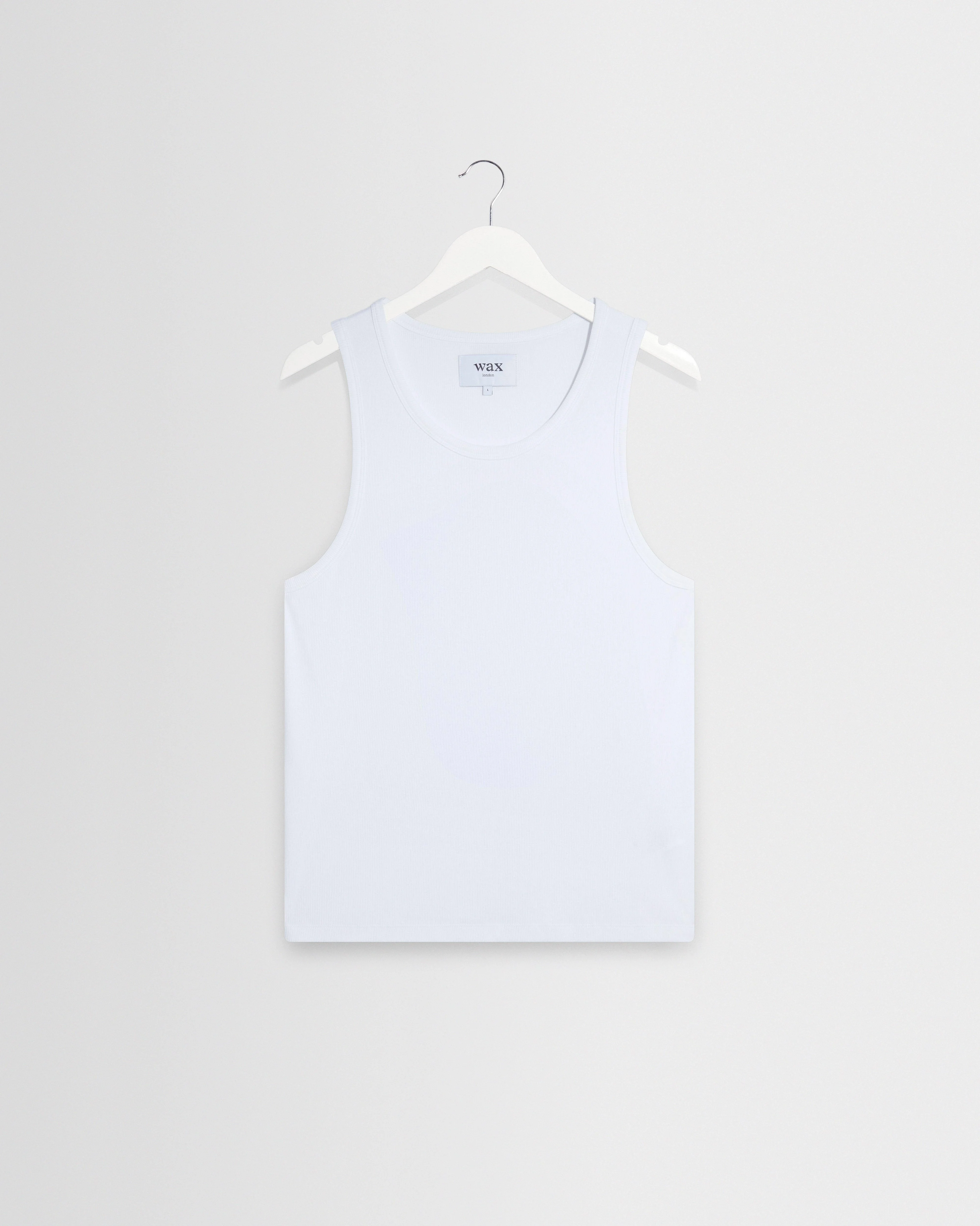 Montague - White Ribbed Organic Cotton Vest - 1