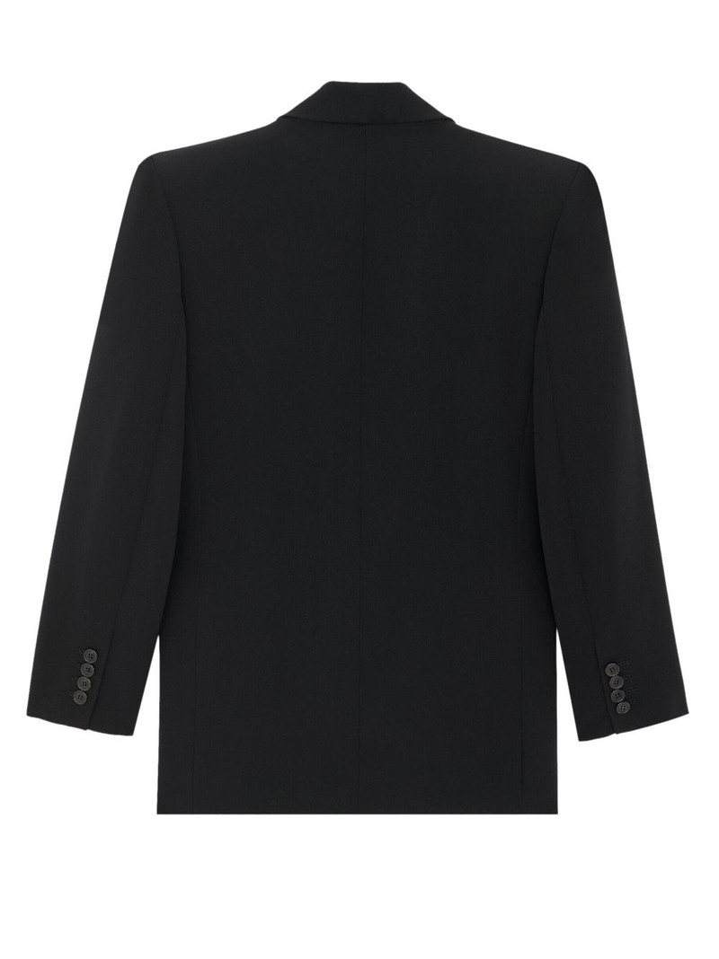 SAINT LAURENT single-breasted peaked blazer outlook