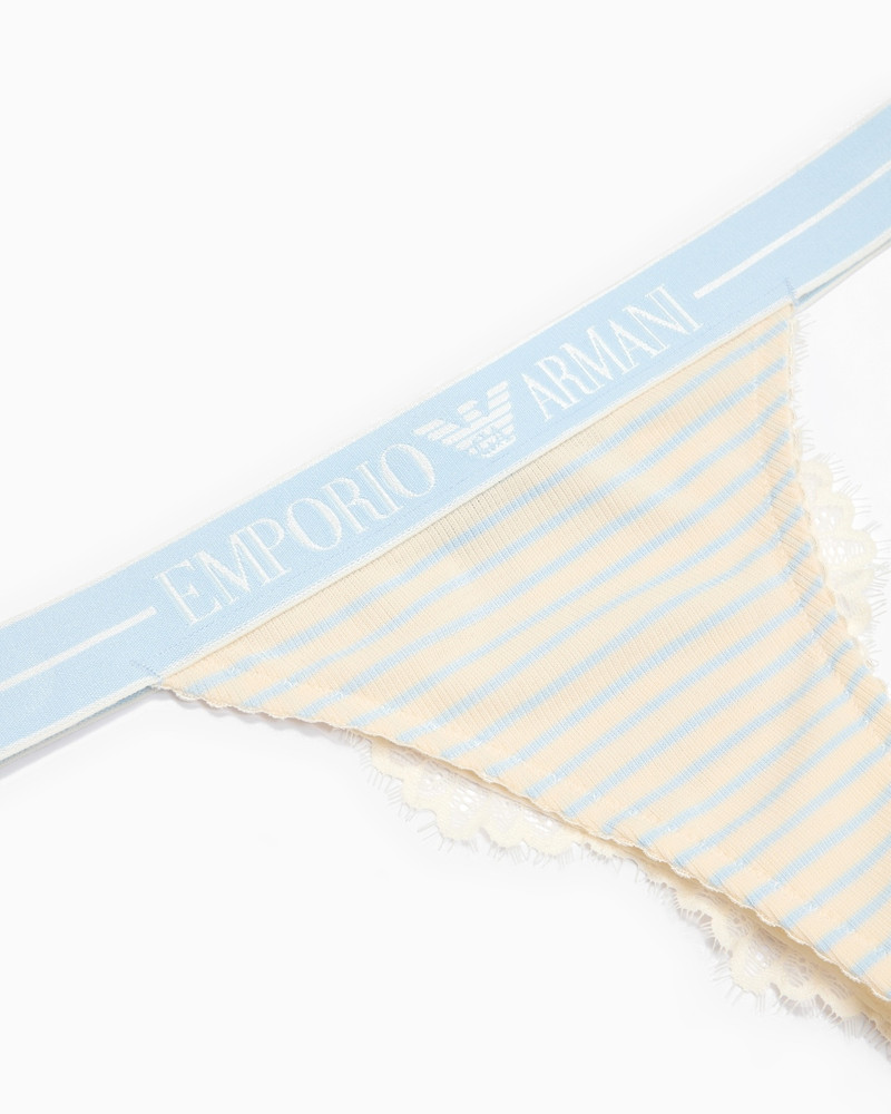 EMPORIO ARMANI ASV RIBBED RECYCLED-JERSEY THONG outlook