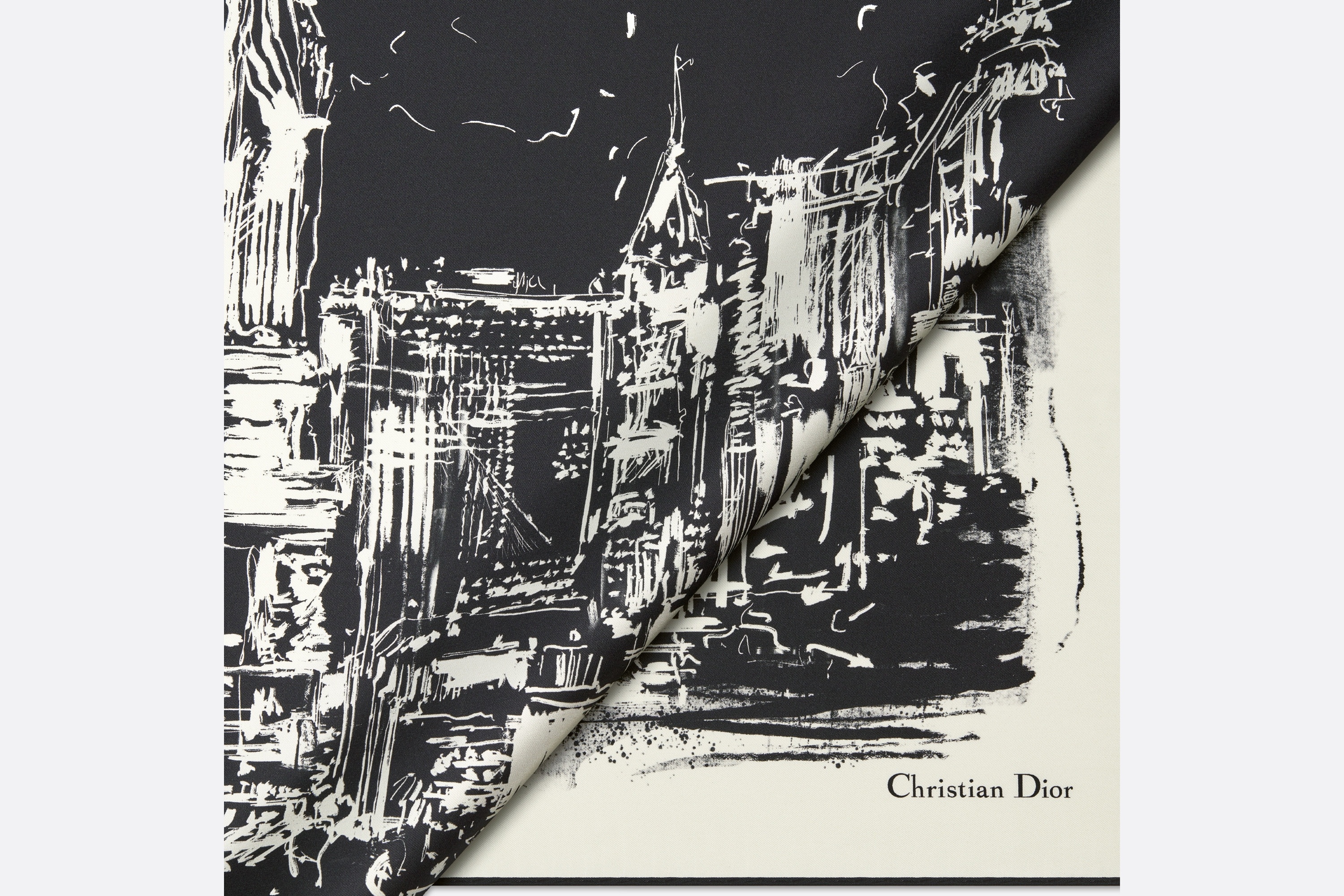 【無料郵送/関税込/正規品】 (W) Dior New York 90 Square Slik Dior New York 90 Square Scarf | dior | REVERSIBLE