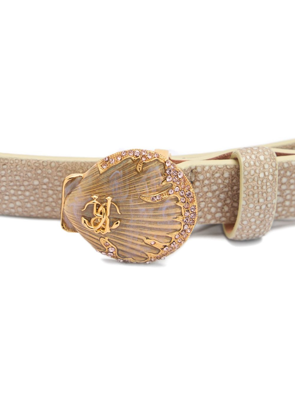 shell-shaped buckle belt - 3