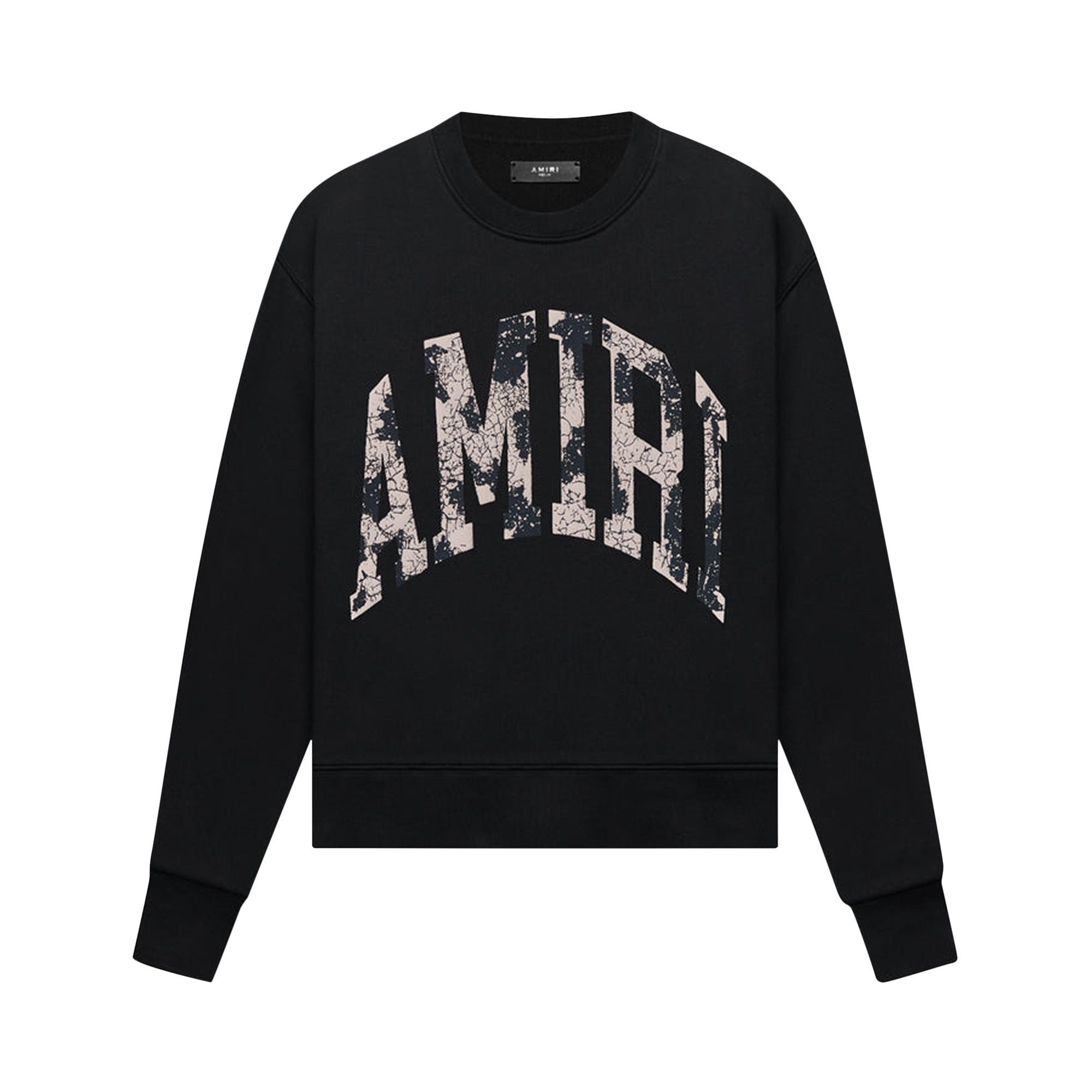 Amiri Collegiate Logo Crew 'Black' - 1