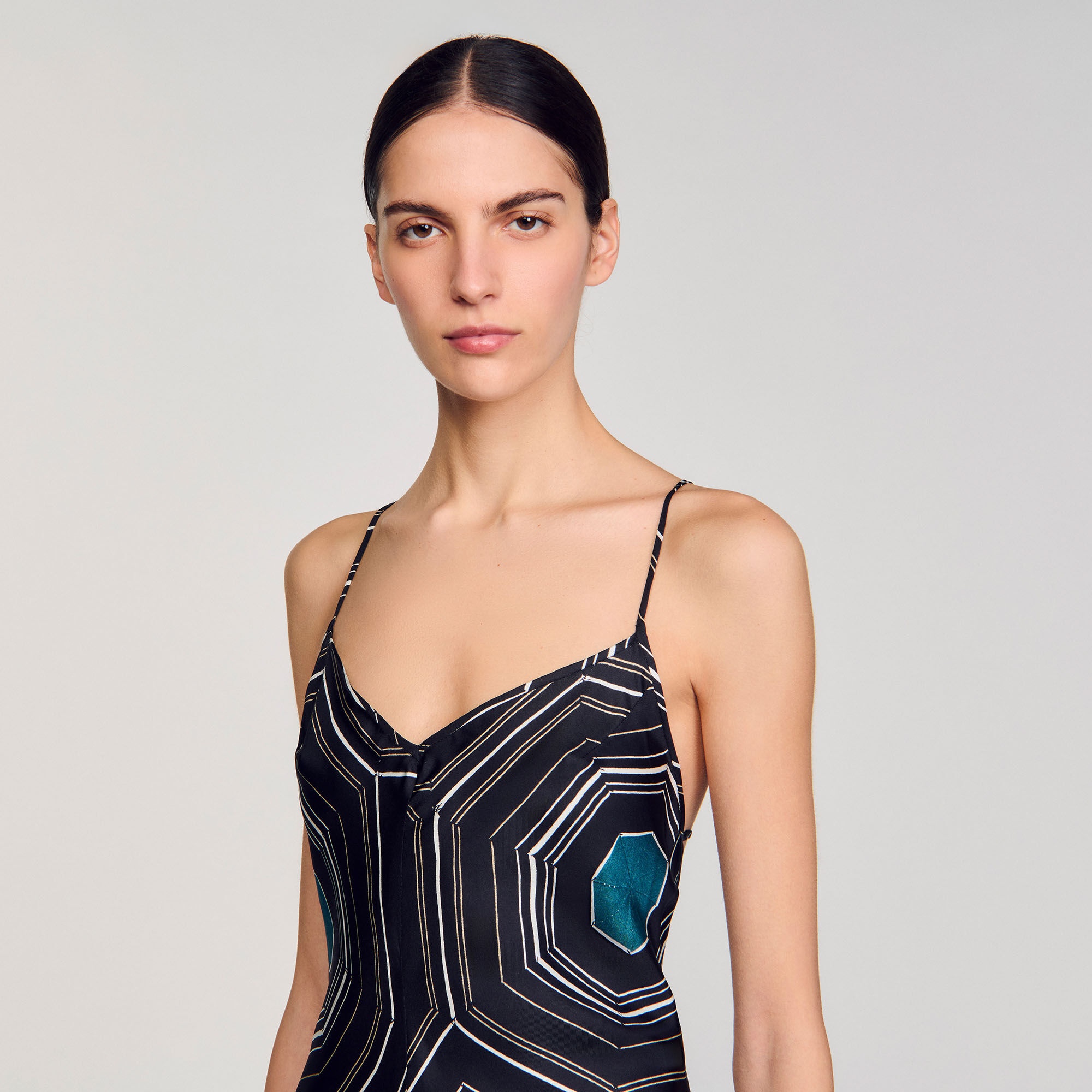 PATTERNED SILK MAXI DRESS - 3