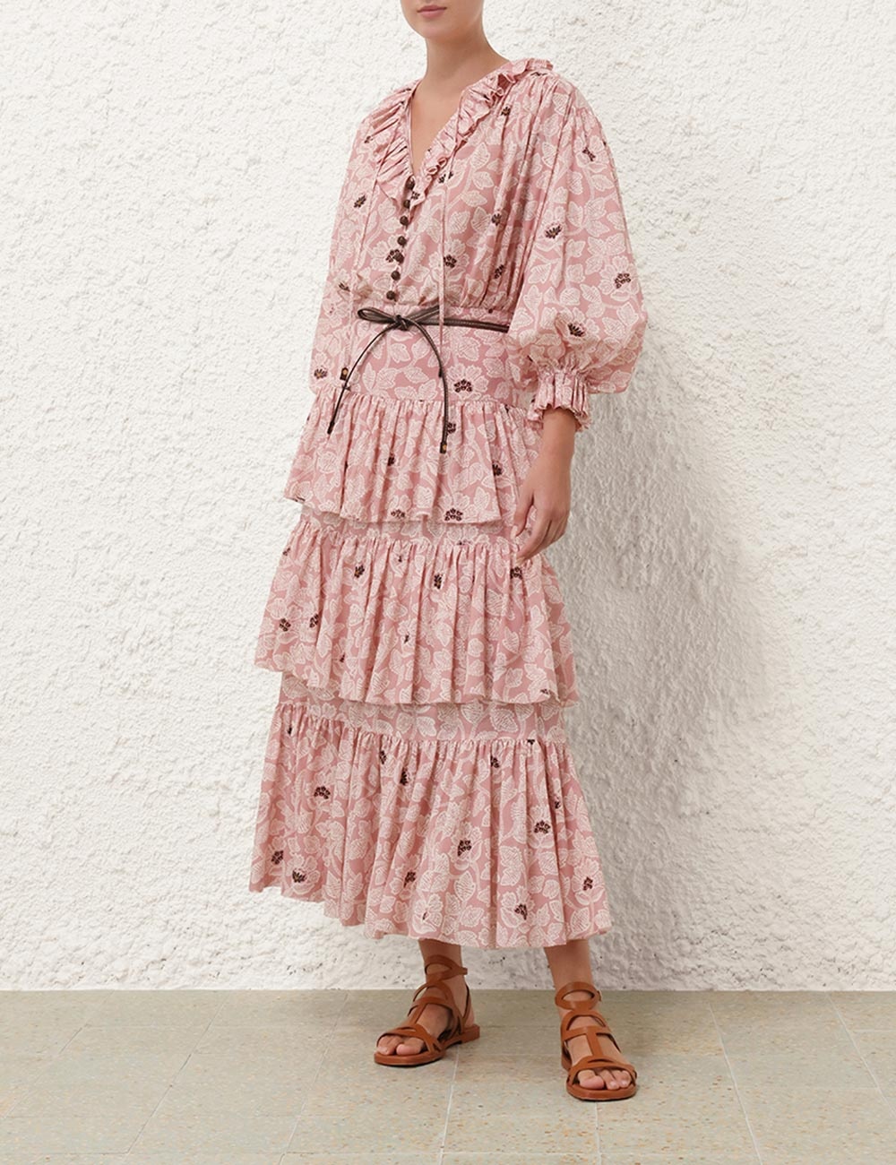 OTTIE TIERED MIDI SKIRT - 2