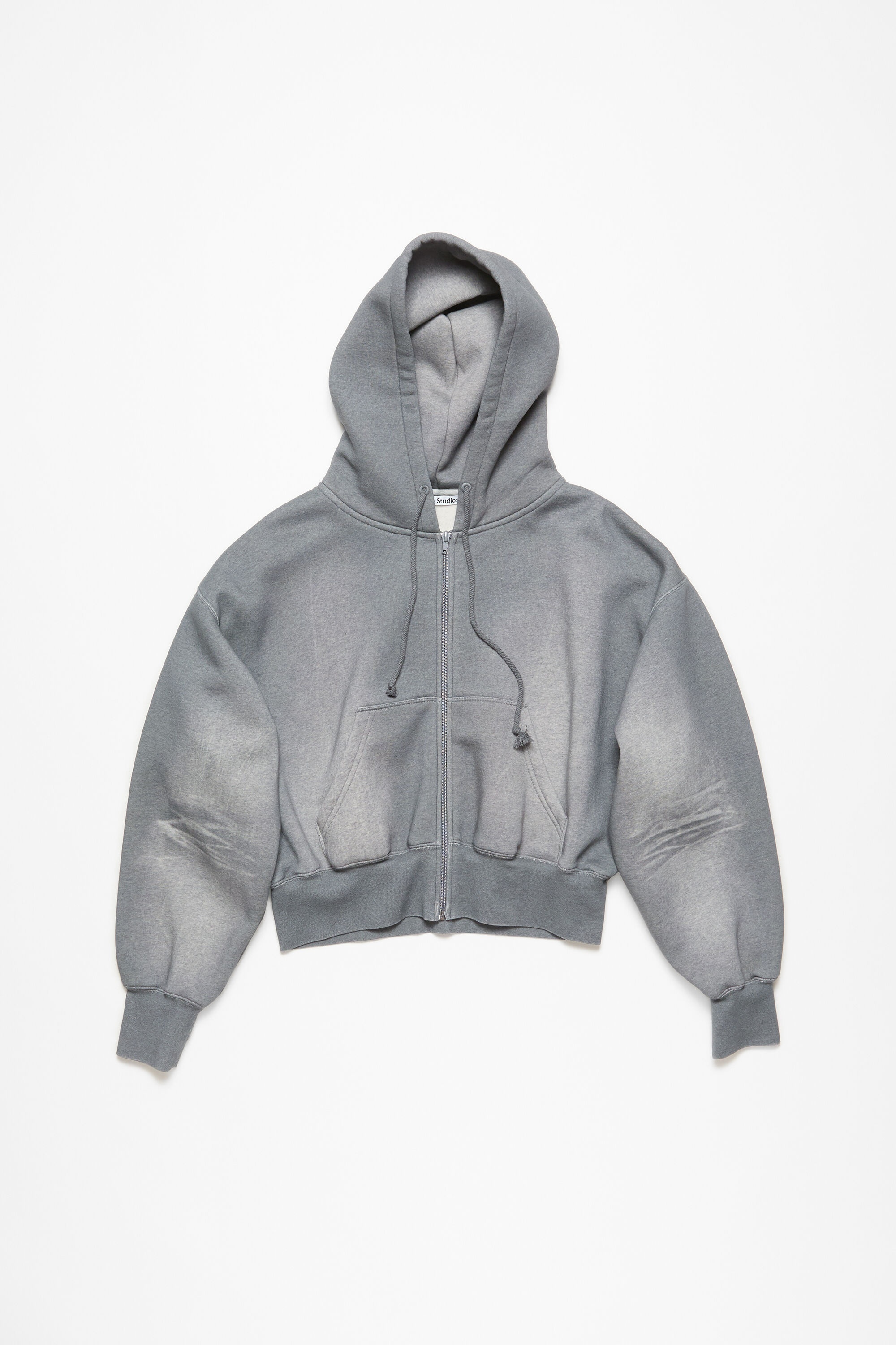 Hooded zipper sweater - Grey Melange - 5