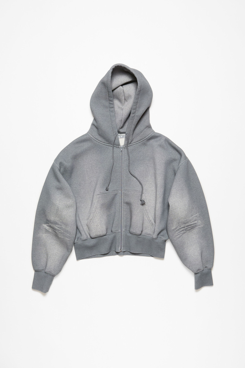 Hooded zipper sweater - Grey Melange 5