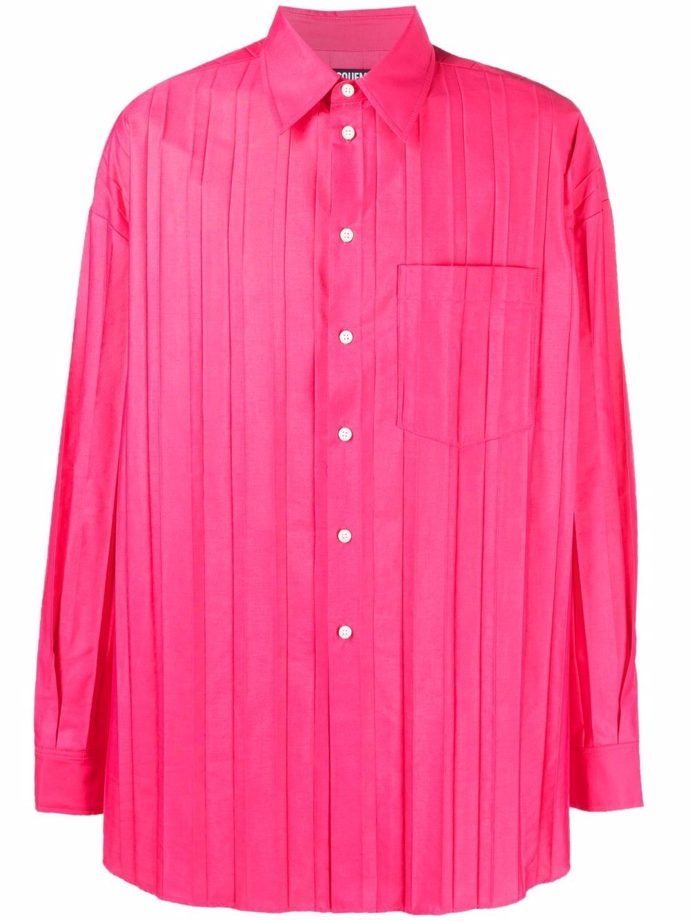 long-sleeve pleated shirt - 1