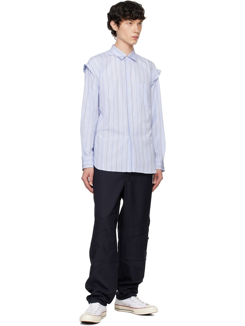 Comme des Garçons SHIRT Blue & White Striped Shirt outlook