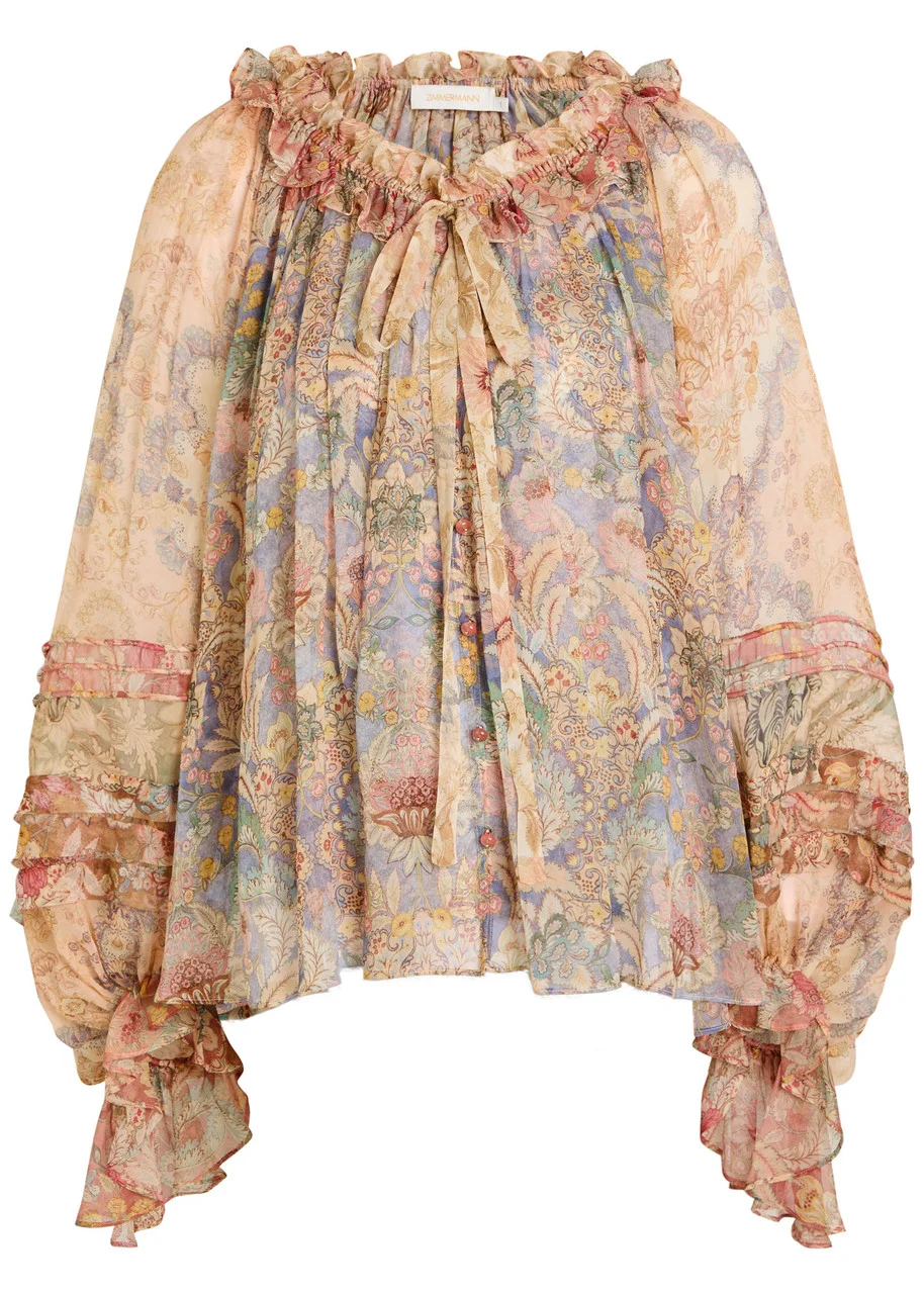Zimmermann Rebellion Floral-print Silk Blouse - 1