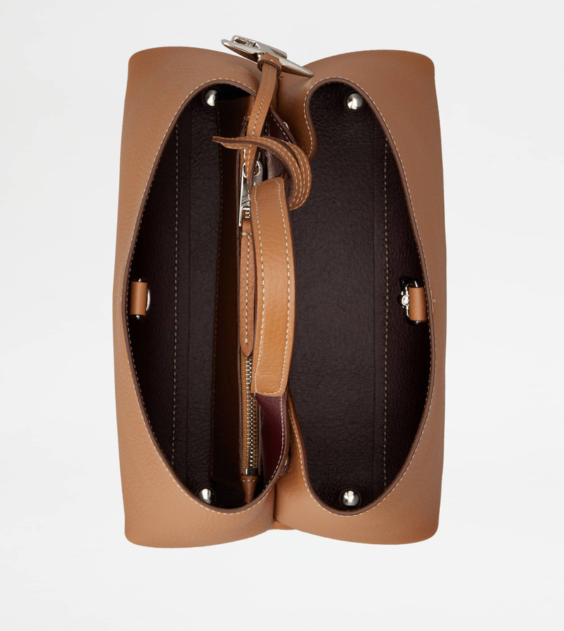 BAG IN LEATHER MICRO - BROWN 3