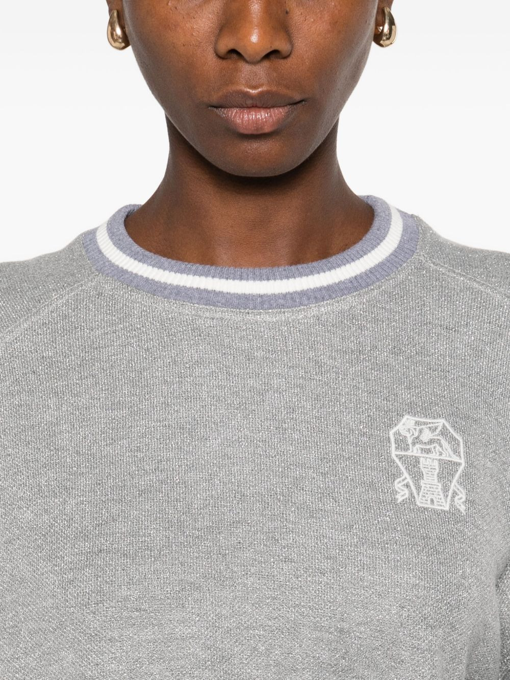 Brunello Cucinelli Women Logo Cotton Sweatshirt - 2